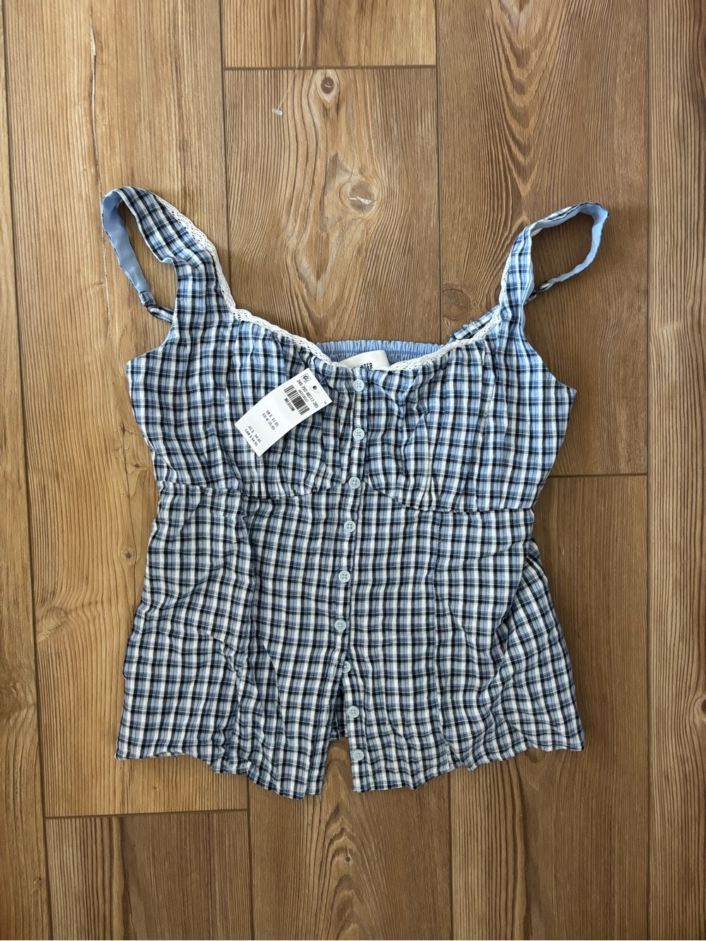 Blue Hollister Plaid top